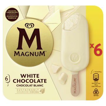 Magnum IJs White Chocolate 6 x 110ml