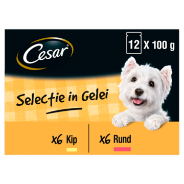 Cesar Maaltijdkuipje - Selectie in gelei - Hondenvoer - 12 x 100g