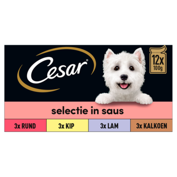 Cesar Maaltijdzakjes in saus multipack hondenvoer - 12x100g