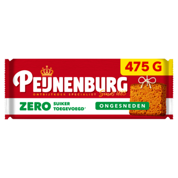 Peijnenburg ontbijtkoek zero ongesneden 475g