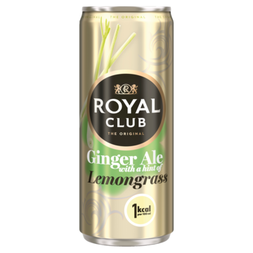 Royal Club Ginger Ale with a Hint of Lemongrass Zonder Suiker Blik 0, 25L