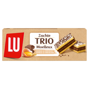 LU Zachte Cake Trio Vanille & Chocolade 6 Stuks 180g