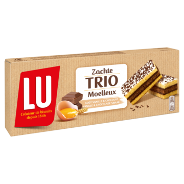 LU Zachte Cake Trio Vanille & Chocolade 6 Stuks 180g