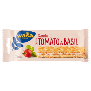Wasa Sandwich Cheese Tomato Basil 3 x 40g