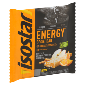 Isostar Energy Sport Bar Cereals and Multifruits Flavour 3 x 40g
