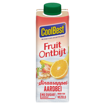 CoolBest FruitOntbijt Sinaasappel-Aardbei 330ml