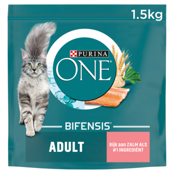Purina® ONE Adult Rijk aan Zalm kattenvoer 1, 5kg