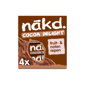 Nakd Fruitreep met Noten Cocoa Delight 4 Repen