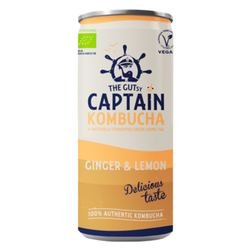 The Gutsy Captain Kombucha Ginger & Lemon 250ml