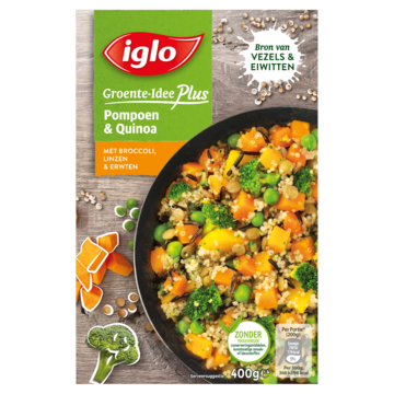 Iglo Groente Idee Plus Pompoen Quinoa 400g Bestellen Diepvries Jumbo Supermarkten