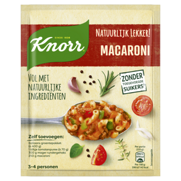 Knorr Natuurlijk Lekker! Maaltijdmix Macaroni 48g