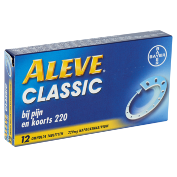 Aleve Classic bij o.a. hoofdpijn, griep, verkoudheid en kiespijn, 12 tabletten