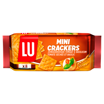 LU Mini Crackers Zongedroogde Tomaat & Basilicum 8 Stuks 250g