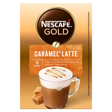 Nescafé Gold Caramel Latte oploskoffie - 6 x 8 zakjes