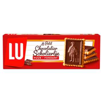 LU Scholiertje chocolade koekjes Puur 2 x 6 Biscuits 150g