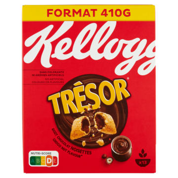 Kellogg's Trésor Chocolade Hazelnotensmaak Format 410g