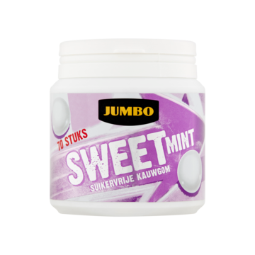 Jumbo Sweet Mint Suikervrije Kauwgom 70 Stuks 105g