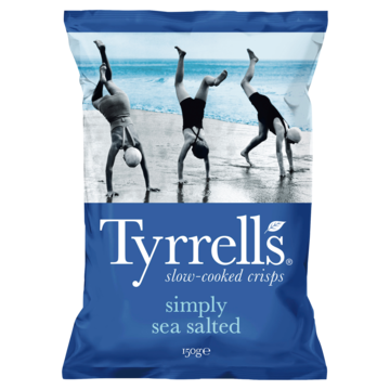 Tyrrells naturel chips Simply sea salted 8 x 150g