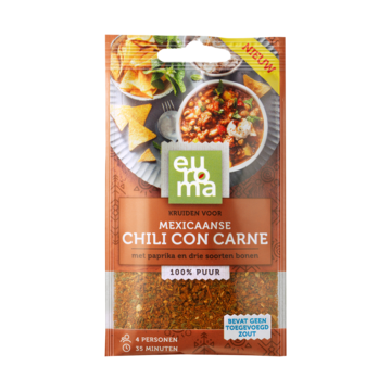Euroma Kruiden voor Mexicaanse Chili Con Carne 12g