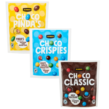 Jumbo Choco, Choco Pinda's & Choco Crispies