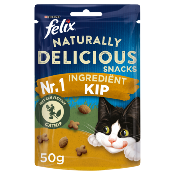 FELIX® Naturally Delicious met Kip - Kattensnacks - 50g