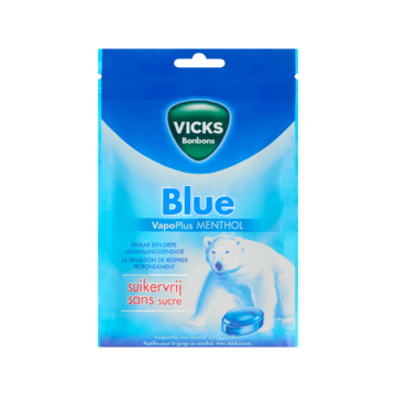 Vicks Bonbons Blue Vapoplus Menthol Suikervrij 72 G Bij Jumbo vicks kopen in de aanbieding