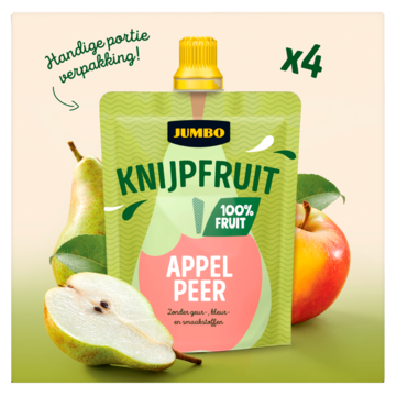 Jumbo Knijpfruit Appel Peer 4 x 90g