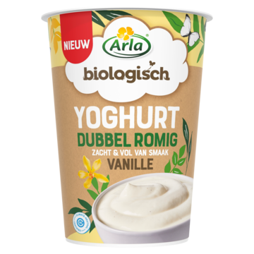 Arla Biologisch yoghurt dubbel romig vanille 450g