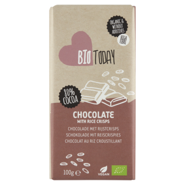 BioToday Chocolade met Rijstcrisps 100g