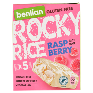 Benlian Gluten Free Rocky Rice Raspberry Rice Bar 5 x 18g