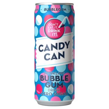 Candy Can Sparkling Bubblegum Drink Zero Sugar 330ml