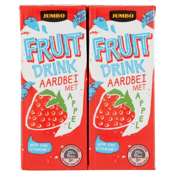 Jumbo Fruit Drink Aardbei met Appel 10 x 200ml