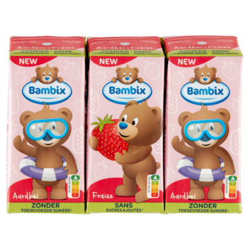 Bambix Drinkyoghurt Aardbei 3 x 200ML