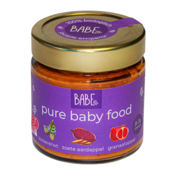 Babe pure baby food - 8-36 maanden-kikkererwt, zoete aardappel, granaatappel-diner 1 x 200g
