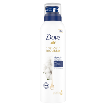 Dove Shower Foam Deeply Nourishing Cotton Oil 200ml