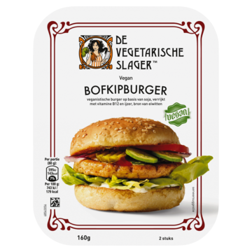 De Vegetarische Slager Bofkipburger Vegan 160g