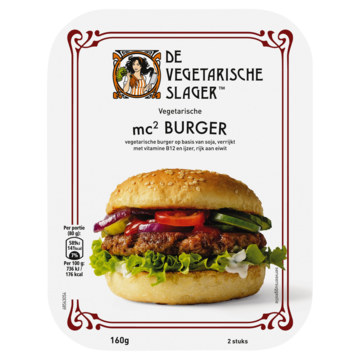 De Vegetarische Slager Mc2 Burger Vegetarisch 160g