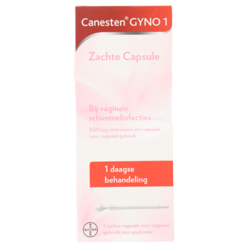 Canesten Gyno Zachte Capsule, het enige vrij verkrijgbare geneesmiddel bij vaginale schimmel, 1 stuk