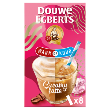 Douwe Egberts Creamy Latte Lekker Warm of Koud oploskoffie 8 stuks