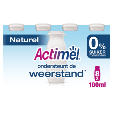 Actimel 0 Drinkyoghurt Naturel 8 x 100ml