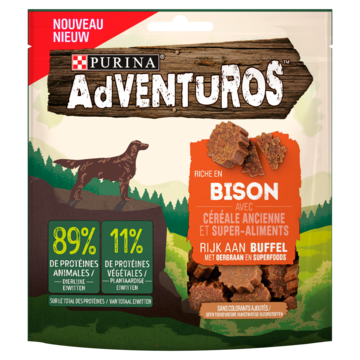 Adventuros Rijk aan Buffel met Oergraan & Superfoods Hondensnack 90g