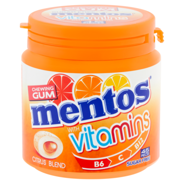Mentos Chewing Gum with Vitamins Citrus Blend Sugar Free 45 Stuks 90g