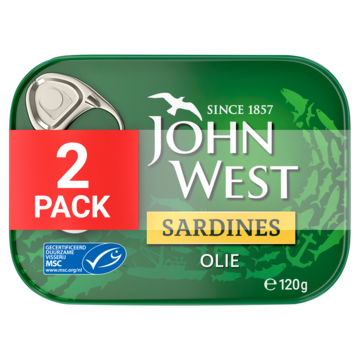 John West Sardines in olie 2pack MSC 2x120g
