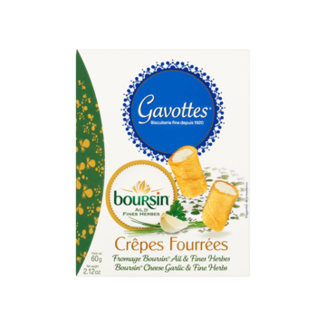Gavottes Crêpes Fourrées Boursin Cheese Garlic & Fine Herbs 60g
