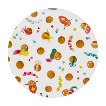 Sinterklaas Borden ± 23 cm 6 Stuks
