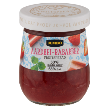 Jumbo Aardbei-Rabarber Fruitspread 290g
