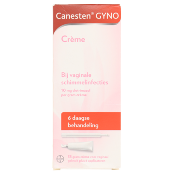 Canesten Gyno 6-daagse Crème, het enige vrij verkrijgbare geneesmiddel bij vaginale schimmel, 35 gra