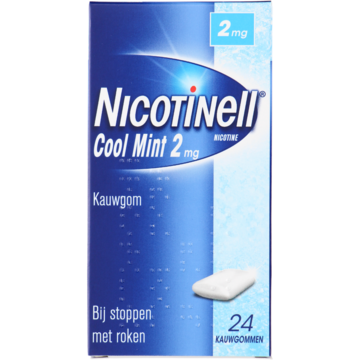 Nicotinell Kauwgom Cool Mint 2 mg Nicotine 24 Stuks