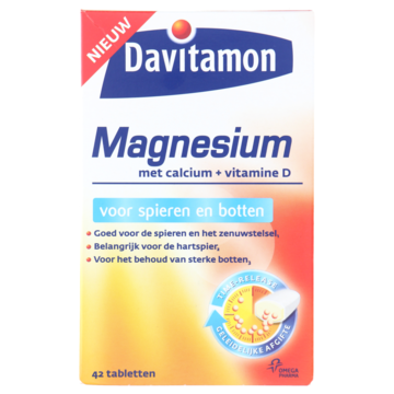 Davitamon - Magnesium tabletten voor spieren en botten, 42 stuks