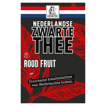 Localtea Nederlandse Zwarte Thee Rood Fruit 10 x 1, 4g